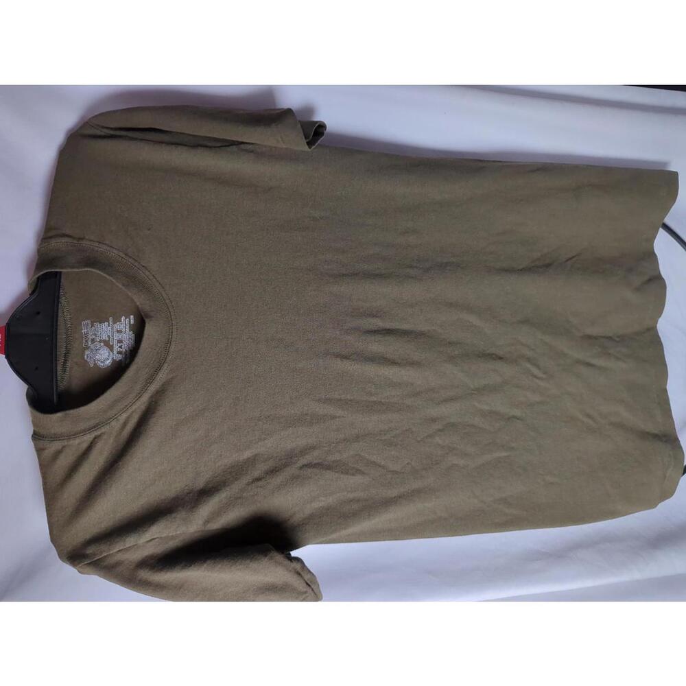 Duke Athletic Products Solid Olive Green T-Shirt Size Small
